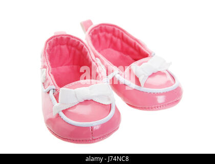 Schuhe kleine winzige kleine kurze Baby Kleidung Mädchen Mädchen Rosa Kleidung paar Makro Stockfoto