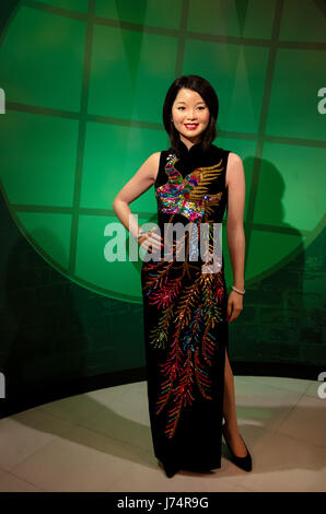 Singapur - September 15,2015: die Wachsfigur von Teresa Teng in Madame Tussauds Singapur. Stockfoto