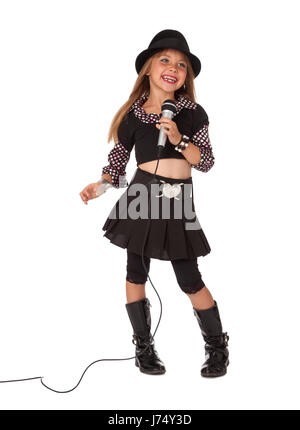 Sterne Mädchen junge junge Sänger singen Performer Rock Entertainer weiß weiß Stockfoto