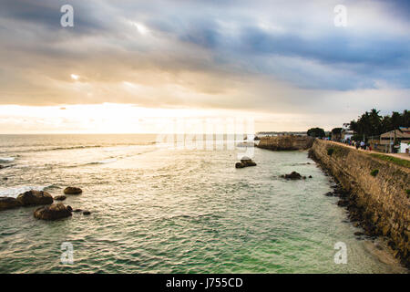 Die Mauern der Kolonialstadt von Galle, Sri Lanka. Stockfoto