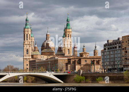 Zaragoza, Spanien - Basilica de Nuestra Senora del Pilar Stockfoto