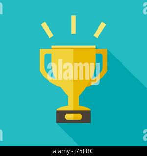 Goldpokal-flach-Symbol Stock Vektor