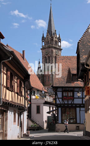 Fachwerkhäuser im Zentrum Dorfes Stockfoto