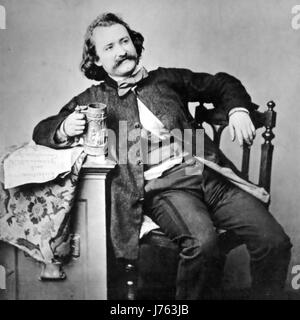 WILHELM BUSCH (1832 – 1908), deutscher Karikaturist und Dichter und Künstler im Jahre 1860 Stockfoto