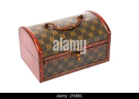 Brust, Box, Boxen, Schloss, antik, braun, braun, brünett, Vintage