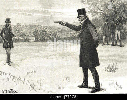 Herzog von Wellington & Herrn Winchilsea Duell 1829 Stockfoto