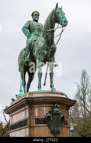 Reiterstatue von Louis IV, Großherzog von Hessen, (Ludwig IV., Friedrich Wilhelm Ludwig IV. Karl von Hessen Und Bei Rhein, Grossherzog von Hessen un Stockfoto