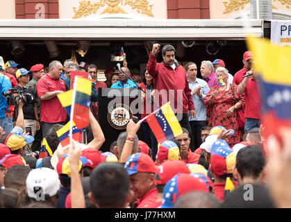 Caracas, Venezuela. 23. Mai 2017. Venezolanischer Präsident Nicolás Maduro spricht in einem Akt, nach Montage Constitutuent zu unterstützen. Bildnachweis: Marcos Salgado/Alamy Live-Nachrichten Stockfoto