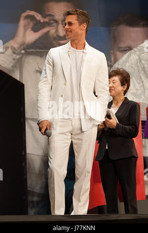 2017/05/23 Premiere Tokio, Netflix Kriegsfilm Maschine in Roppongi Hills Arena. Brad Pitt. (Fotos von Michael Steinebach/AFLO) Stockfoto