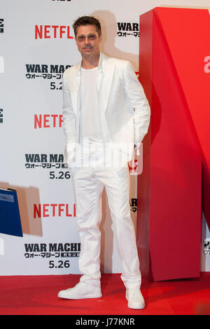 2017/05/23 Premiere Tokio, Netflix Kriegsfilm Maschine in Roppongi Hills Arena. Brad Pitt (Fotos von Michael Steinebach/AFLO) Stockfoto