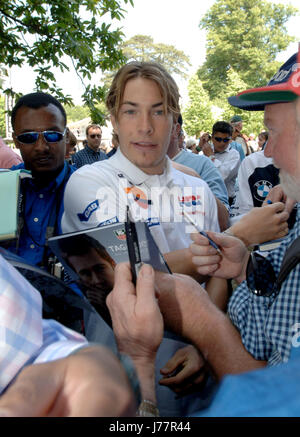 FOTO VON RICHARD GRANGE DATEI PIC VOM 27. JUNI 2005. GOODWOOD FESTIVAL OF SPEED, CHICHESTER, WEST SUSSEX. VEREINIGTES KÖNIGREICH.  Nicky Hayden, Superbike-WM-Fahrer und ehemalige MotoGP Champion, besucht das Goodwood Festival of Speed im Jahr 2005.   Nicky starb an den Verletzungen im Radsport Vorfall in Italien 5 Tage früher am 22. Mai 2017. Stockfoto