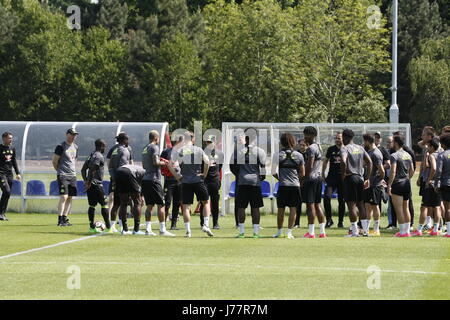 Cobham, Surrey, UK. 24. Mai 2017. Chelsea Football Club Spieler trainieren an der Akademie der Vereine in Cobham in Vorbereitung auf ihre FA Cup final Zusammenstoß mit Arsenal am Samstag Credit: Motofoto/Alamy Live News Stockfoto