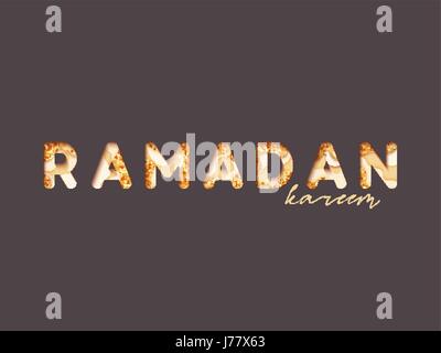 Schöner Schriftzug Ramadan Kareem. Heiligen Monats Ramadan Stock Vektor