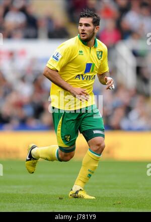 BRADLEY JOHNSON NORWICH CITY FC NORWICH CITY FC Sport direkte ARENA NEWCASTLE ENGLAND 23. September 2012 Stockfoto