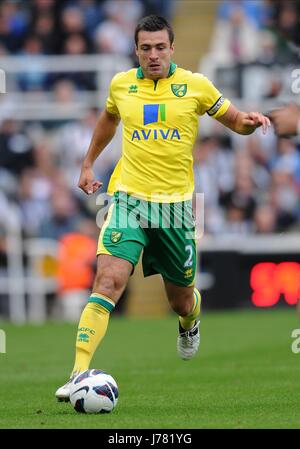 RUSSELL MARTIN NORWICH CITY FC NORWICH CITY FC Sport direkte ARENA NEWCASTLE ENGLAND 23. September 2012 Stockfoto