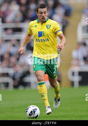 RUSSELL MARTIN NORWICH CITY FC NORWICH CITY FC Sport direkte ARENA NEWCASTLE ENGLAND 23. September 2012 Stockfoto