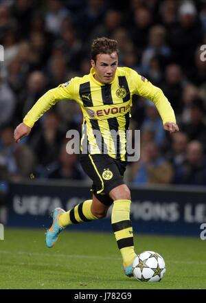 MARIO GOTZE MANCHESTER CITY V BORUSSIA DOR ETIHAD STADIUM MANCHESTER ENGLAND 3. Oktober 2012 Stockfoto