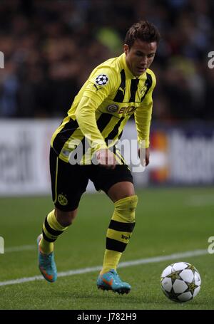 MARIO GOTZE BORUSSIA DORTMUND ETIHAD STADIUM MANCHESTER ENGLAND 3. Oktober 2012 Stockfoto