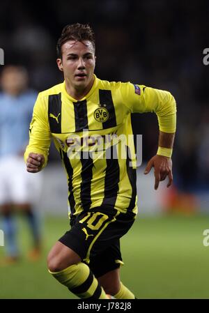 MARIO GOTZE BORUSSIA DORTMUND ETIHAD STADIUM MANCHESTER ENGLAND 3. Oktober 2012 Stockfoto