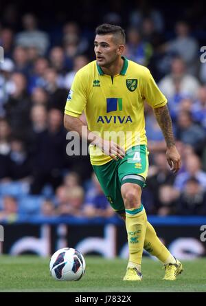 BRADLEY JOHNSON NORWICH CITY FC LONDON ENGLAND UK 6. Oktober 2012 Stockfoto