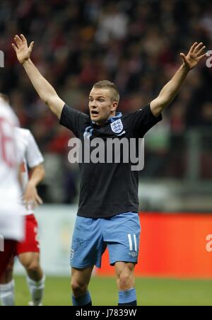 TOM CLEVERLEY Polen V ENGLAND das Nationalstadion Warschau Polen 17. Oktober 2012 Stockfoto