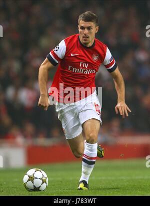 AARON Ramsey ARSENAL LONDON ENGLAND UK 24. Oktober 2012 Stockfoto