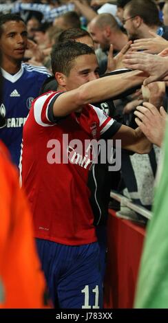 IBRAHIM AFELLAY feiern WINN ARSENAL V SCHALKE 04 LONDON ENGLAND UK 24. Oktober 2012 Stockfoto