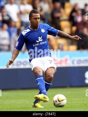 LIAM MOORE LEICESTER CITY FC LEICESTER CITY FC MOLINEUX STADIUM WOLVERHAMPTON ENGLAND 16. September 2012 Stockfoto