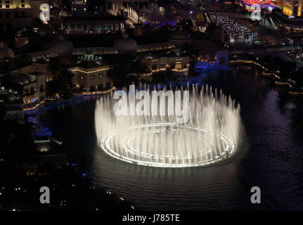 Die Brunnen- und Licht Show im Bellagio Hotel in Las Vegas, Nevada usa Stockfoto