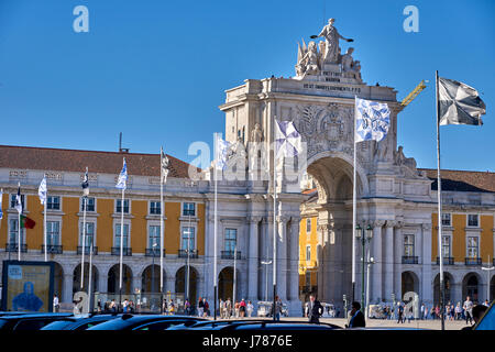 Commerce Square in der Stadt von Lissabon, Portugal Stockfoto