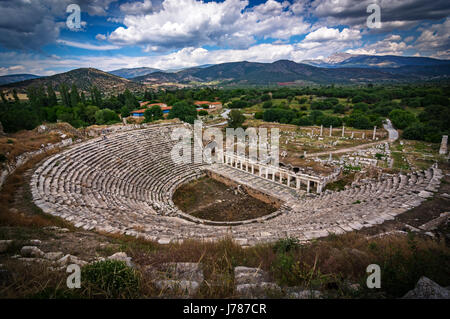 Ruinen in der antiken Stadt Aphrodisias Stockfoto