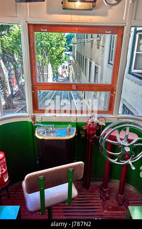 Rei Standseilbahnen – Gloria, Bica und Lavra Lissabon Stockfoto