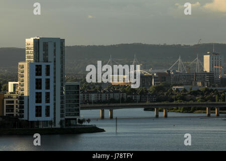 Fürstentum Stadion, formal Millennium Stadium, Cardiff, Wales, UK. Heimat der Welsh Rugby und der Veranstaltungsort für das Champions League Finale 2017. Stockfoto