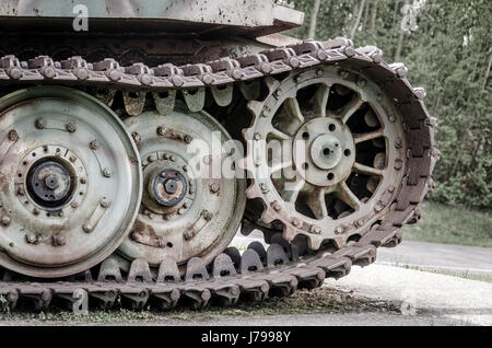 Tank Rädern Stockfoto