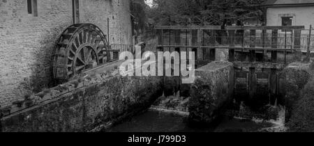Wassermühle in Frankreich Stockfoto