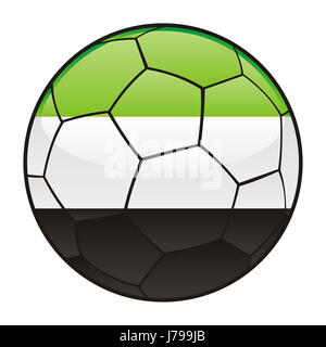 Kugel-Abbildung Flagge Afghanistan Sport Sport Fußball Fußball Vektorobjekt Stockfoto