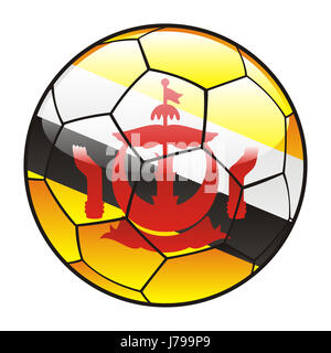 Ball Abbildung Fahne Vektor Brunei Sport Sport Fussball Fußball Sport Sport Stockfoto