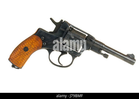 Arm Waffe Revolver militärische Waffe Waffe Colt Makro Nahaufnahme Makro Pistole Stockfoto