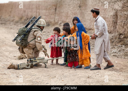 Britische Truppen während der Operation Muschtarak in der Provinz Helmand, Afghanistan Stockfoto