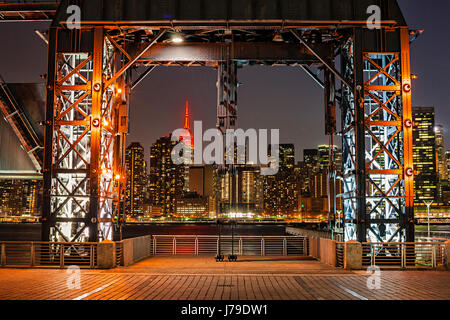 New York, Long Island, Gantry Plaza State Park, Queens Stockfoto