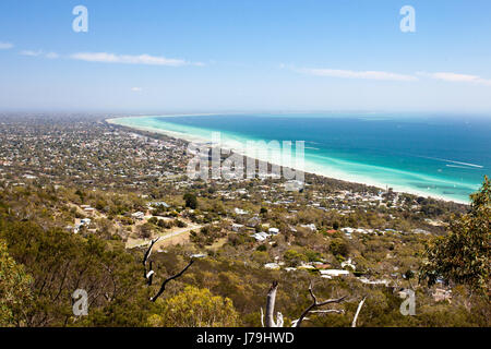 Murrays Lookout über Mornington Peninsula Stockfoto