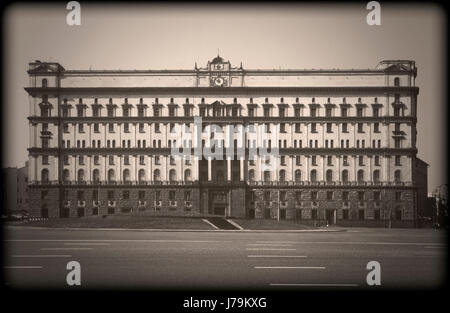 FSB (ehemalige KGB)-Hauptquartier in Moskau, Russland Stockfoto