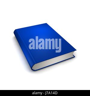 blauen Bücher schwer Tagebuch dunkle Buch schwere Abdeckung isoliert Grafik Grafik leer Stockfoto