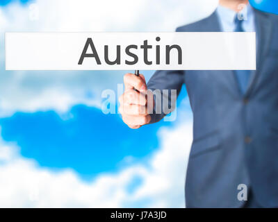 Austin - Geschäftsmann Anzeichen. Wirtschaft, Technologie, Internet-Konzept. Stock Foto Stockfoto