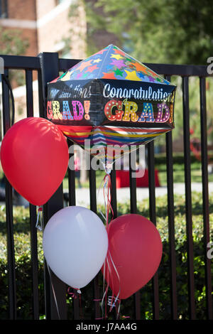 Graduierung Ballons. Feier decretive Ballons Kalifornien USA Stockfoto