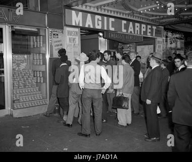 6. Juni 1944 - Times Square und Umgebung am d-Day, New York, New York. Stockfoto