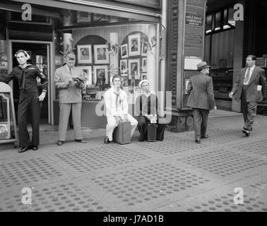 6. Juni 1944 - Times Square und Umgebung am d-Day, New York, New York. Stockfoto