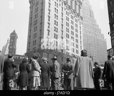 Times Square und Umgebung am d-Day, New York, New York, 1944. Stockfoto
