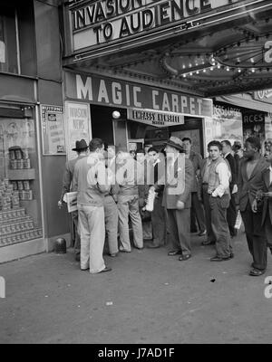 6. Juni 1944 - Times Square und Umgebung am d-Day, New York, New York. Stockfoto