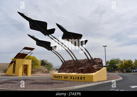 Arizona, 9. April: Außenansicht des das Pima Air & Space Museum am 9. April 2017 in Arizona, U.S.A. Stockfoto